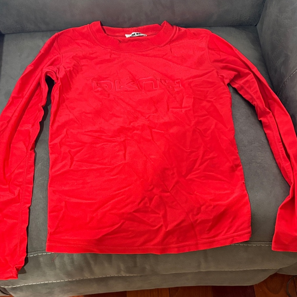 Red Long Sleeve woman’s size small Shirt/ DKNY